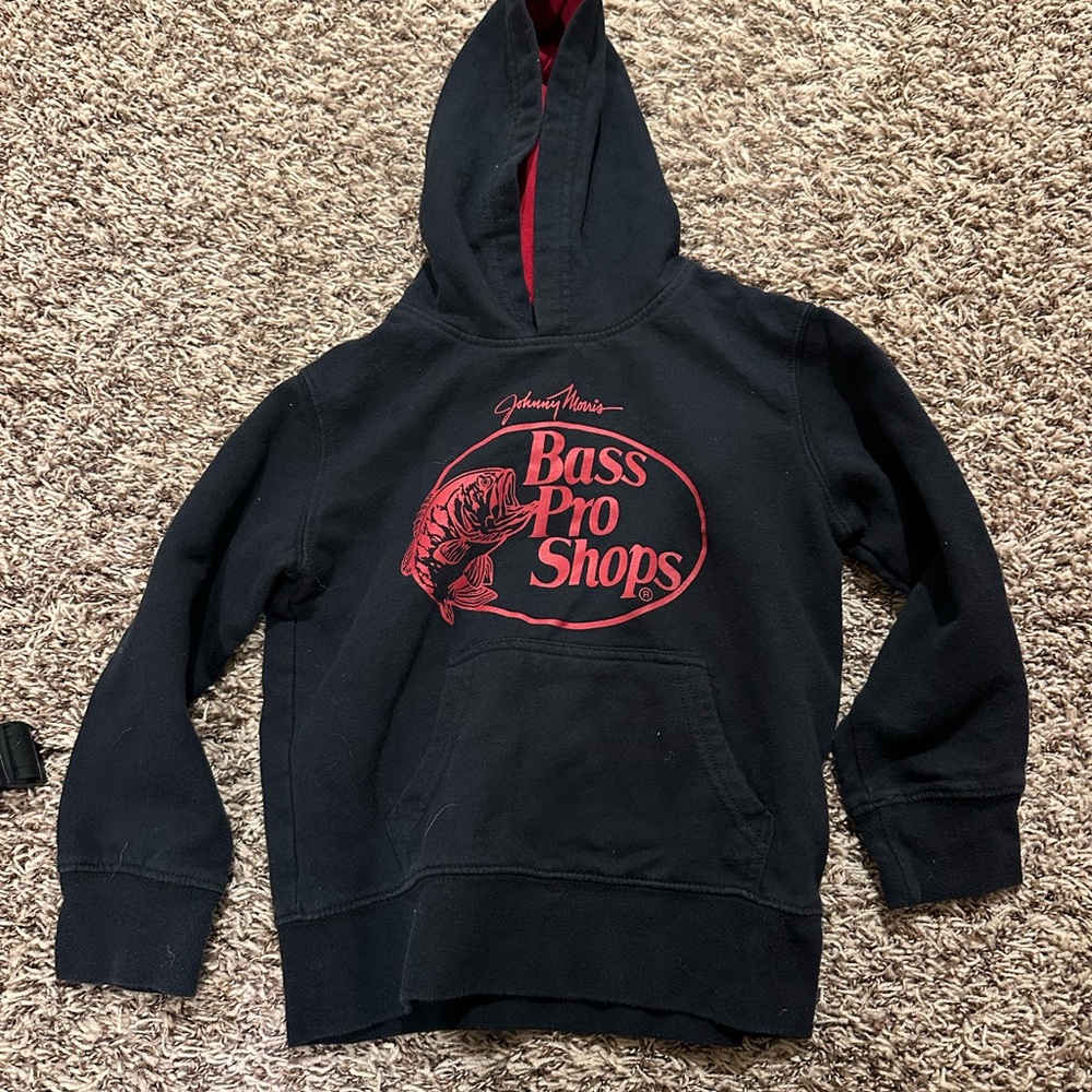 Bass Pro Shops Kids Black and Red Hoodie